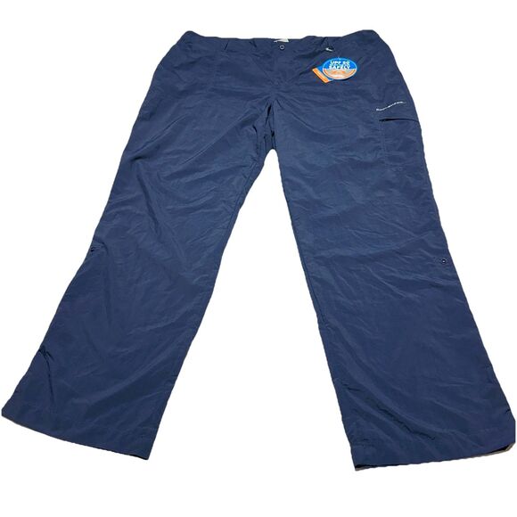 Columbia Women’s PFG Omni-Shade Aruba Roll Up Pants Blue Women's Size 20W NWT - Picture 1 of 13